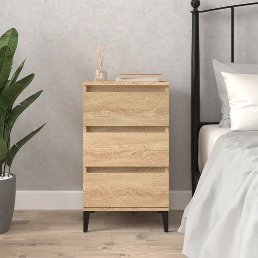 Berkfield Bedside Cabinet Sonoma Oak 40x35x70 cm Engineered Wood