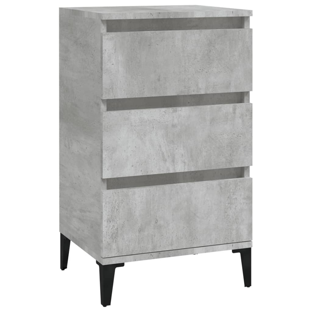Berkfield Bedside Cabinet Concrete Grey 40x35x70 cm Engineered Wood