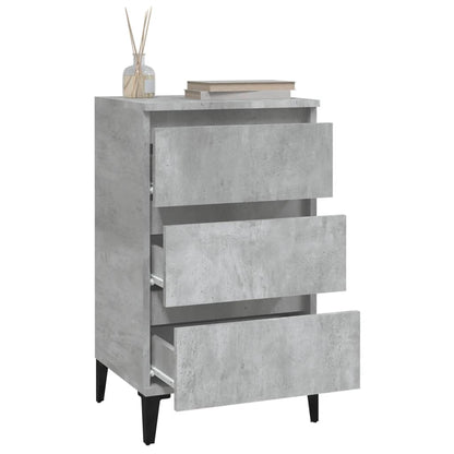 Berkfield Bedside Cabinet Concrete Grey 40x35x70 cm Engineered Wood