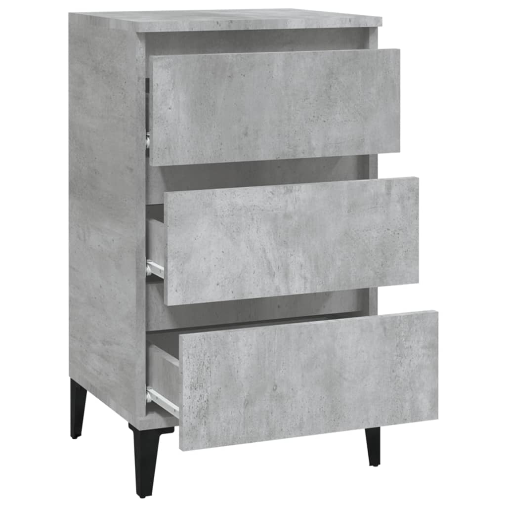 Berkfield Bedside Cabinet Concrete Grey 40x35x70 cm Engineered Wood