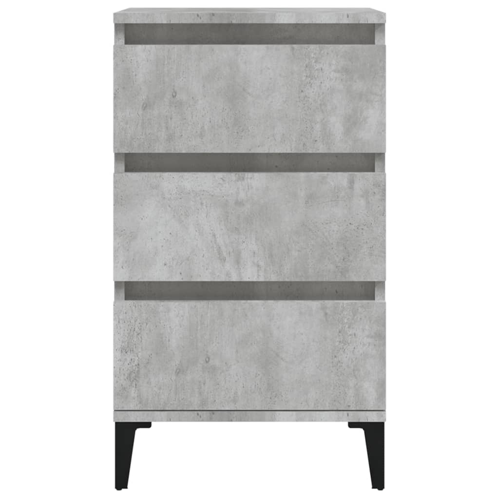 Berkfield Bedside Cabinet Concrete Grey 40x35x70 cm Engineered Wood