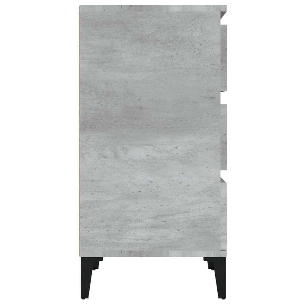 Berkfield Bedside Cabinet Concrete Grey 40x35x70 cm Engineered Wood