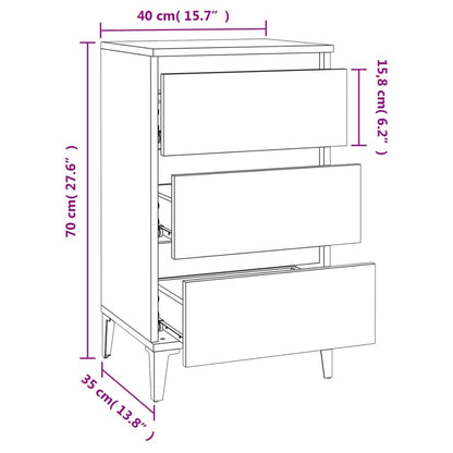 Berkfield Bedside Cabinet Concrete Grey 40x35x70 cm Engineered Wood