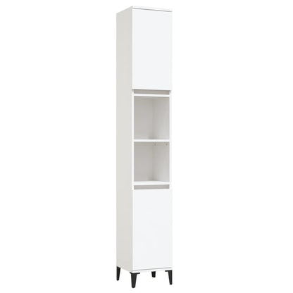 Berkfield Bathroom Cabinet White 30x30x190 cm Engineered Wood