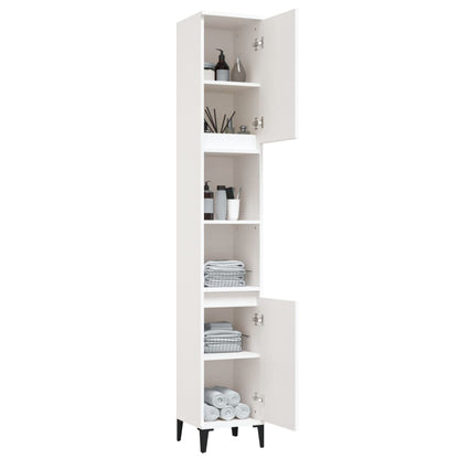Berkfield Bathroom Cabinet White 30x30x190 cm Engineered Wood