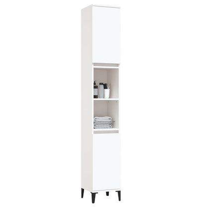 Berkfield Bathroom Cabinet White 30x30x190 cm Engineered Wood