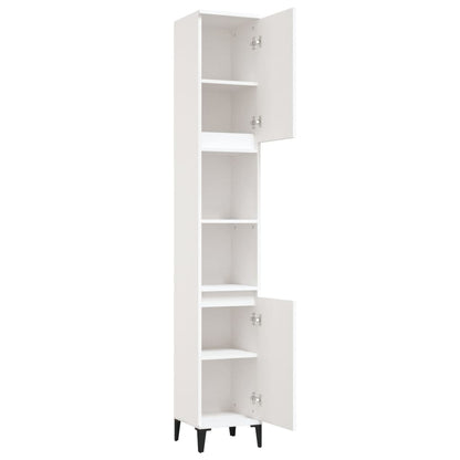 Berkfield Bathroom Cabinet White 30x30x190 cm Engineered Wood