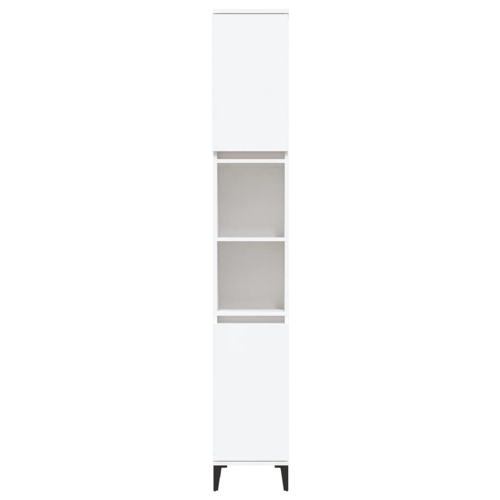 Berkfield Bathroom Cabinet White 30x30x190 cm Engineered Wood