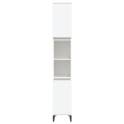 Berkfield Bathroom Cabinet White 30x30x190 cm Engineered Wood