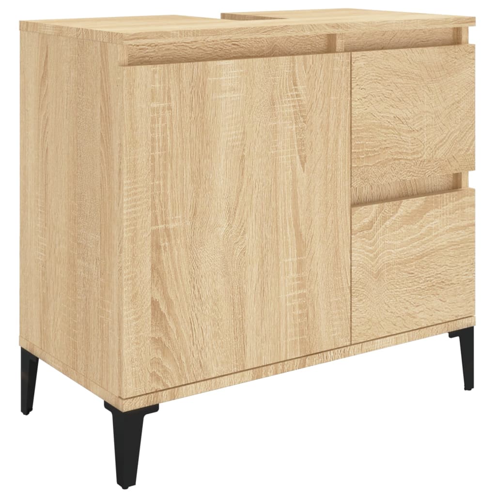 Berkfield Bathroom Cabinet Sonoma Oak 65x33x60 cm Engineered Wood