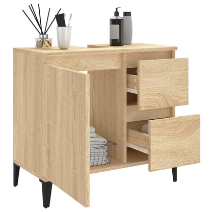 Berkfield Bathroom Cabinet Sonoma Oak 65x33x60 cm Engineered Wood