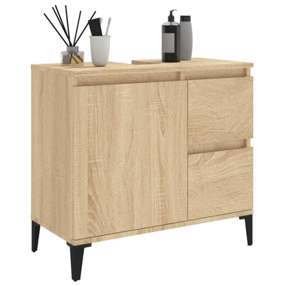 Berkfield Bathroom Cabinet Sonoma Oak 65x33x60 cm Engineered Wood