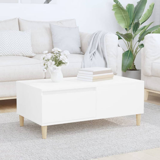 Berkfield Coffee Table White 90x50x36.5 cm Engineered Wood