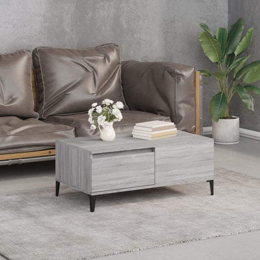 Berkfield Coffee Table Grey Sonoma 90x50x36.5 cm Engineered Wood