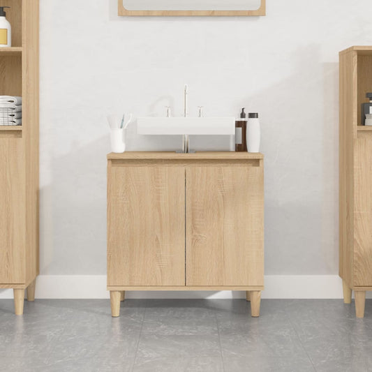 Berkfield Sink Cabinet Sonoma Oak 58x33x60 cm Engineered Wood