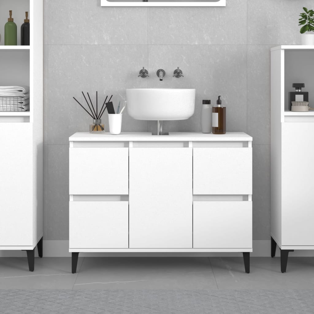 Berkfield Sink Cabinet White 80x33x60 cm Engineered Wood