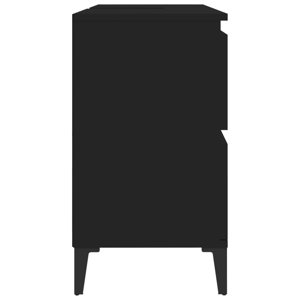 Berkfield Sink Cabinet Black 80x33x60 cm Engineered Wood