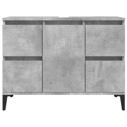 Berkfield Sink Cabinet Concrete Grey 80x33x60 cm Engineered Wood