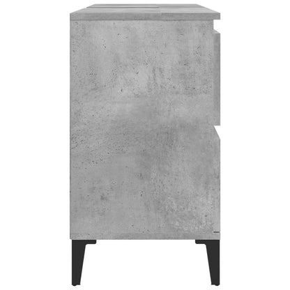 Berkfield Sink Cabinet Concrete Grey 80x33x60 cm Engineered Wood