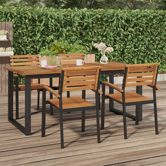 Berkfield Garden Table with U-shaped Legs 180x90x75 cm Solid Wood Acacia