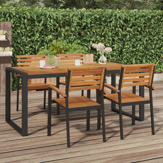Berkfield Garden Table with U-shaped Legs 180x90x75 cm Solid Wood Acacia