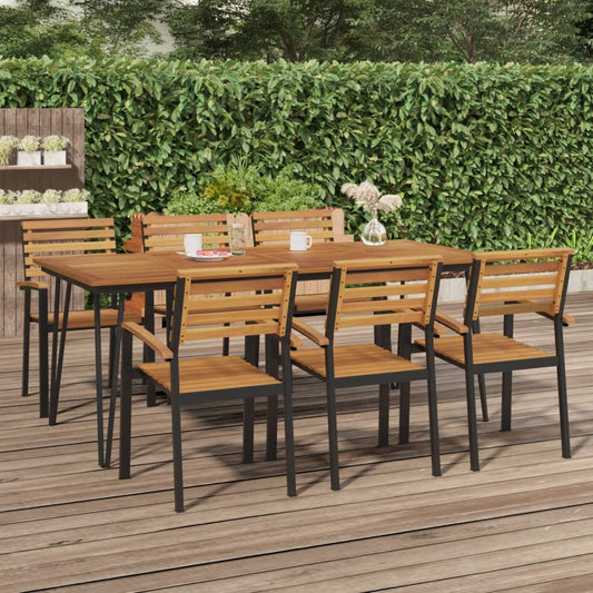 Berkfield Garden Table with Hairpin Legs 200x90x75 cm Solid Wood Acacia