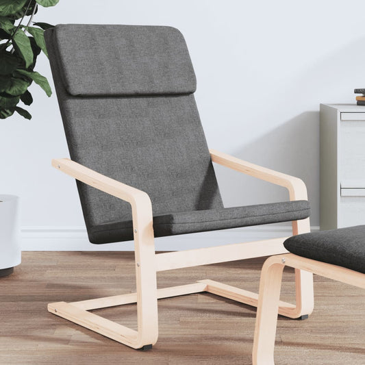 Berkfield Relaxing Chair Dark Grey Fabric