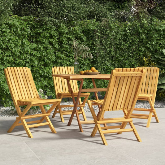 Berkfield Folding Garden Chairs 4 pcs 47x47x89 cm Solid Wood Teak