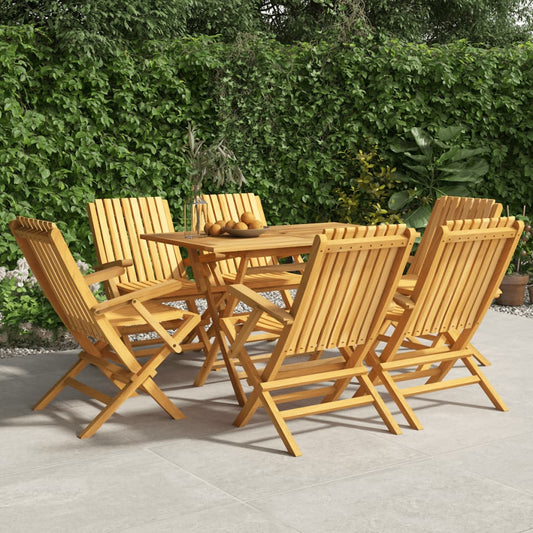 Berkfield Folding Garden Chairs 6 pcs 61x67x90 cm Solid Wood Teak