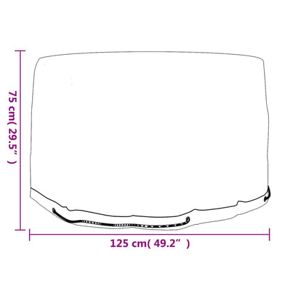 Berkfield Garden Furniture Covers 2 pcs 6 Eyelets �_�”�_125x75 cm Round