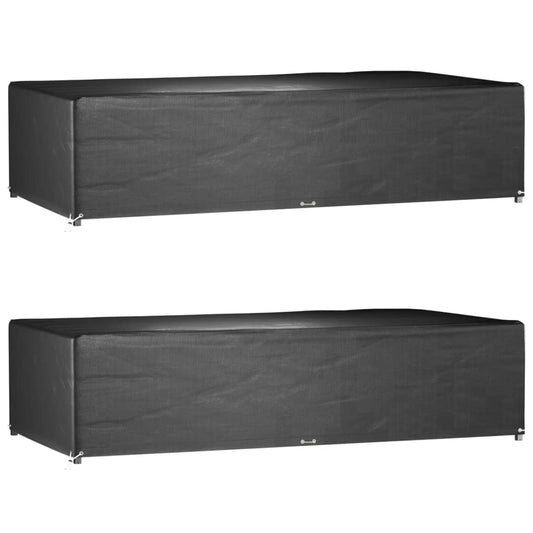 Berkfield Garden Furniture Covers 2 pcs 12 Eyelets 315x160x75 cm Rectangular