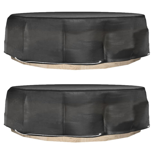 Berkfield Island Lounge Covers 2 pcs 8 Eyelets �_�”�_188x50 cm Round