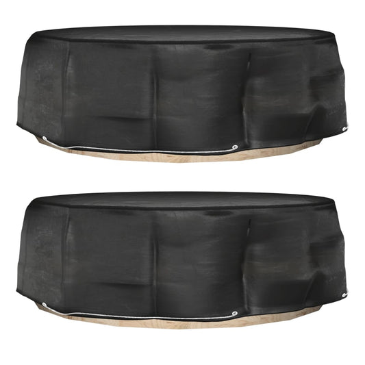 Berkfield Island Lounge Covers 2 pcs 10 Eyelets �â�_236x67 cm Round