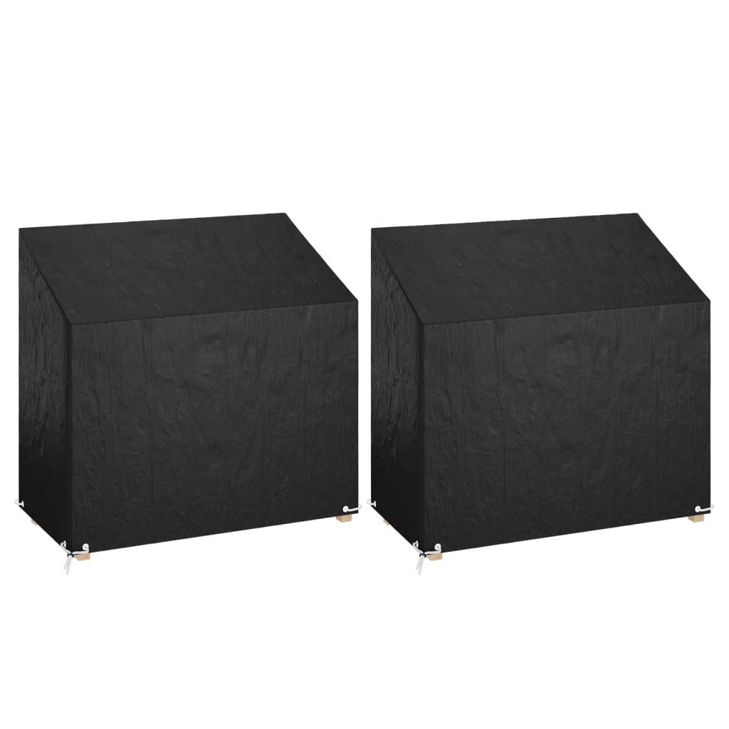 Berkfield Garden Bench Covers 2 pcs 8 Eyelets 130x70x70/88 cm Polyethylene