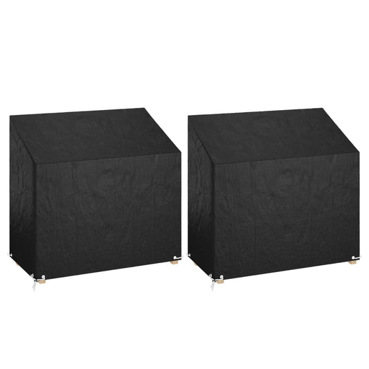 Berkfield Garden Bench Covers 2 pcs 8 Eyelets 130x70x70/88 cm Polyethylene