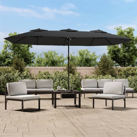 Berkfield Double-Head Parasol Anthracite 449x245 cm