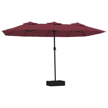 Berkfield Double-Head Parasol Bordeaux Red 449x245 cm