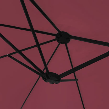 Berkfield Double-Head Parasol Bordeaux Red 449x245 cm