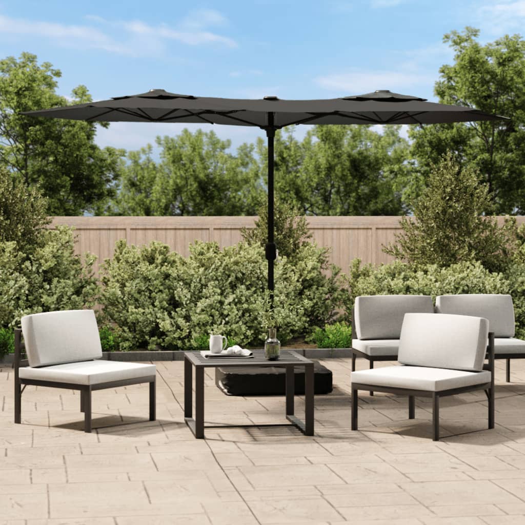 Berkfield Double-Head Parasol Anthracite 316x240 cm