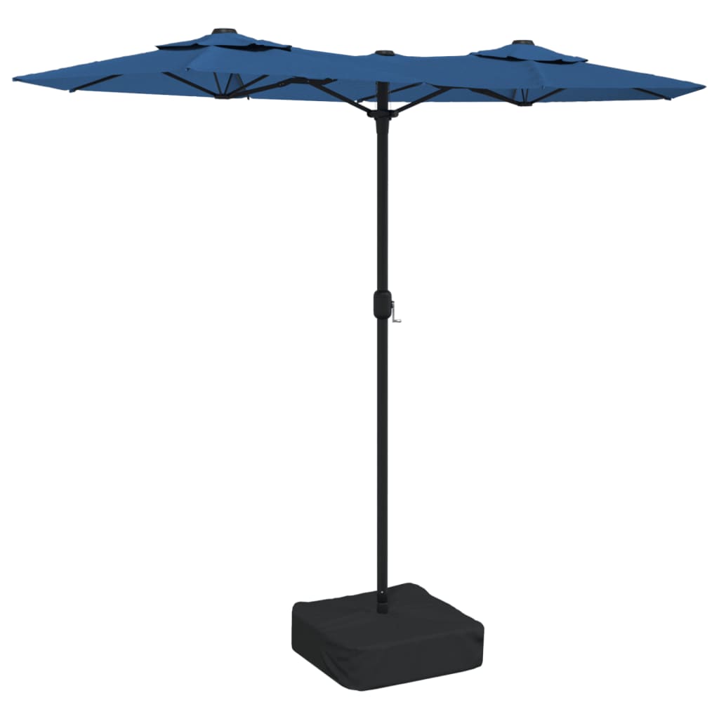 Berkfield Double-Head Parasol Azure Blue 316x240 cm