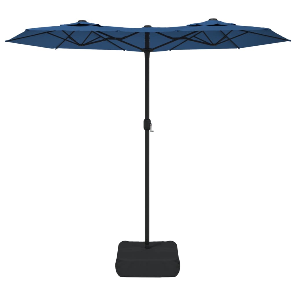 Berkfield Double-Head Parasol Azure Blue 316x240 cm