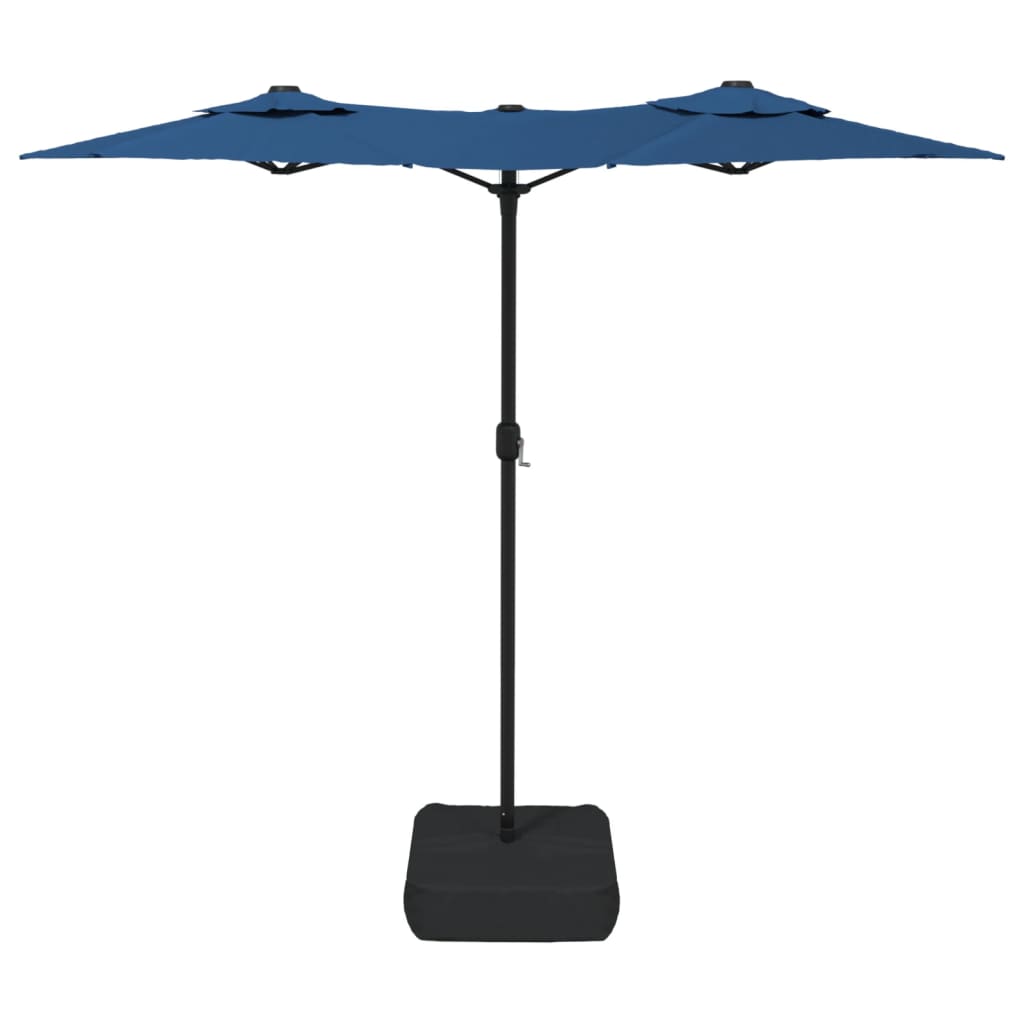 Berkfield Double-Head Parasol Azure Blue 316x240 cm