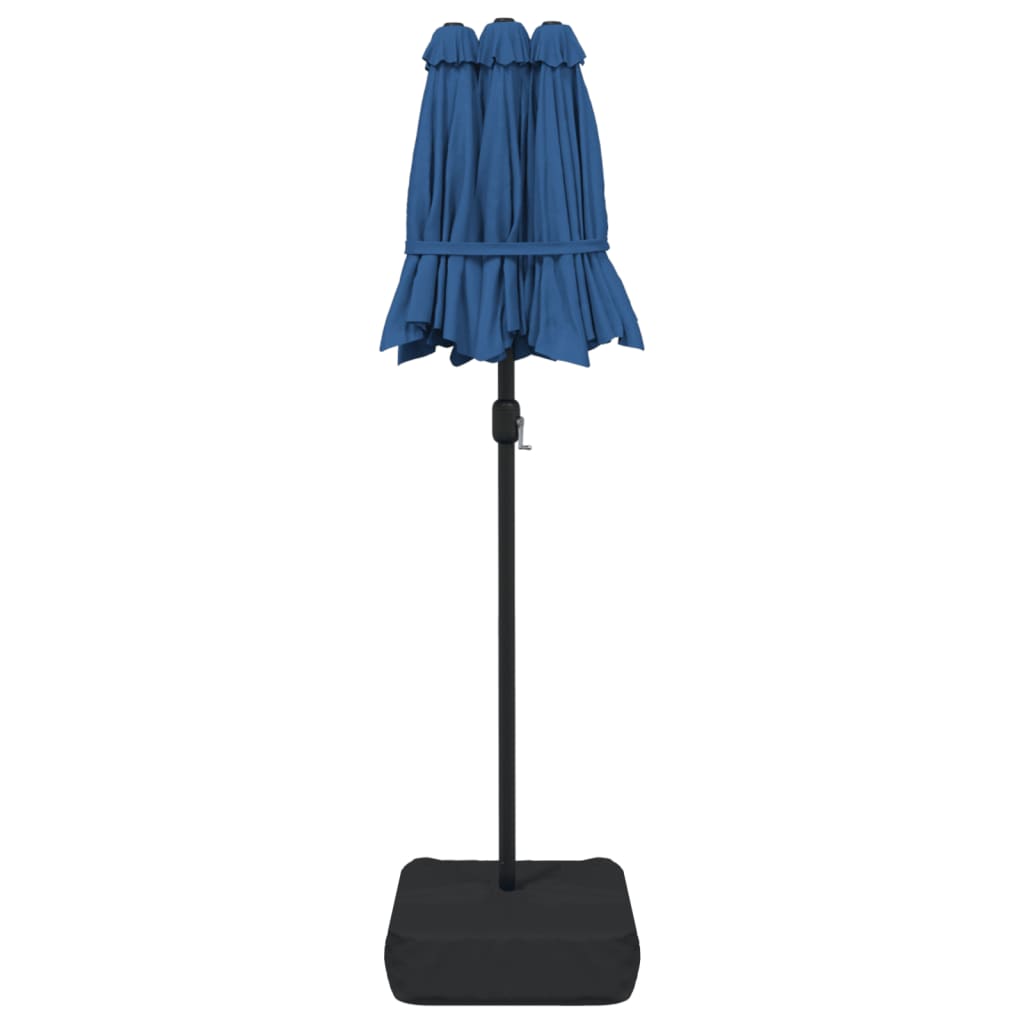 Berkfield Double-Head Parasol Azure Blue 316x240 cm