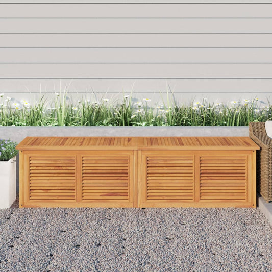 Berkfield Garden Storage Box with Bag 200x50x53 cm Solid Wood Teak