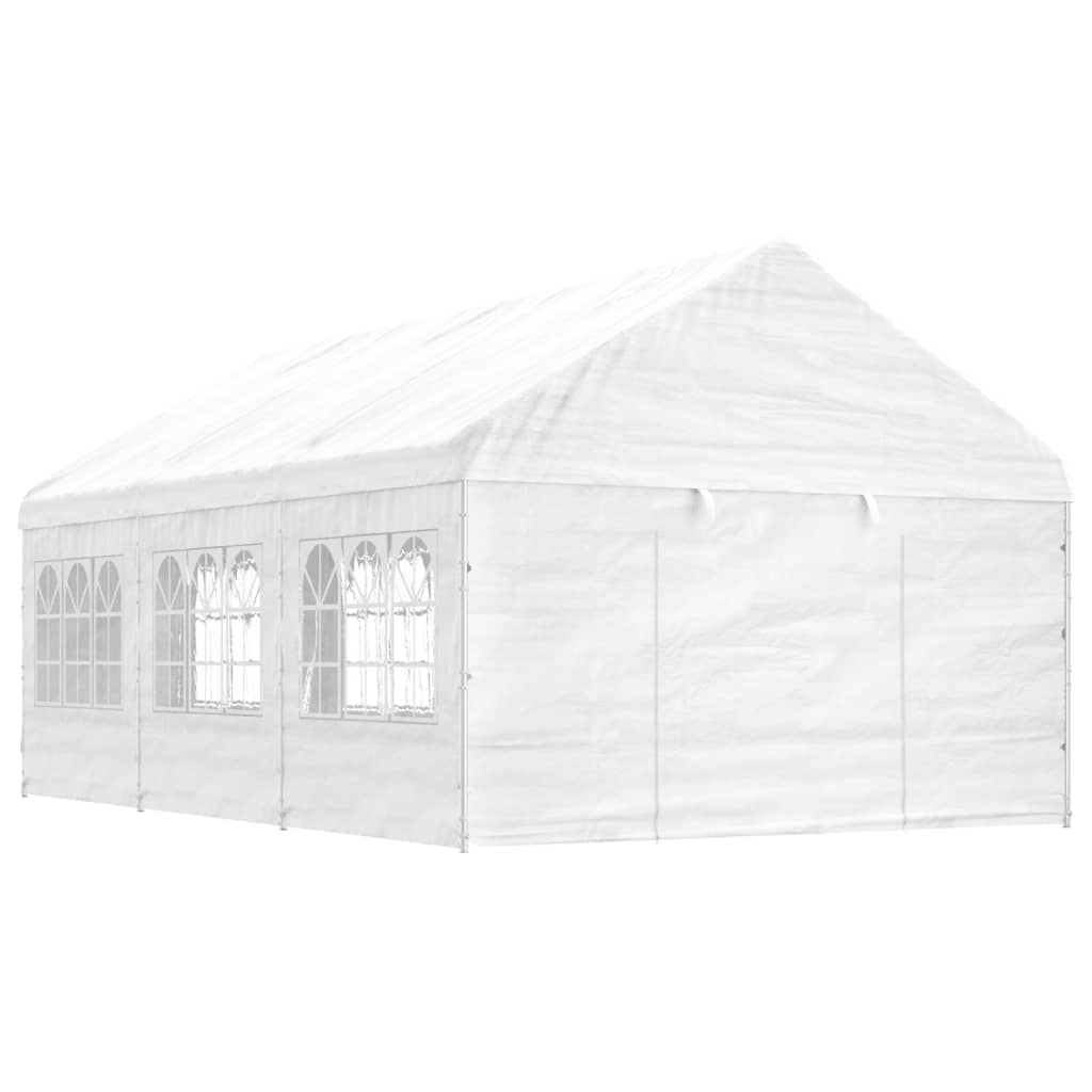 Berkfield Gazebo with Roof White 6.69x4.08x3.22 m Polyethylene