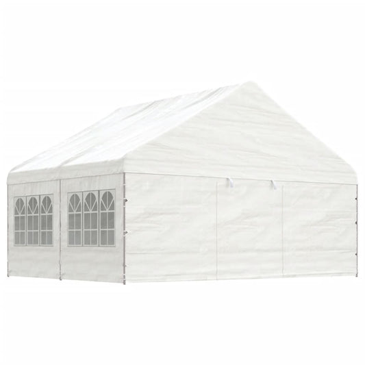Berkfield Gazebo with Roof White 4.46x5.88x3.75 m Polyethylene