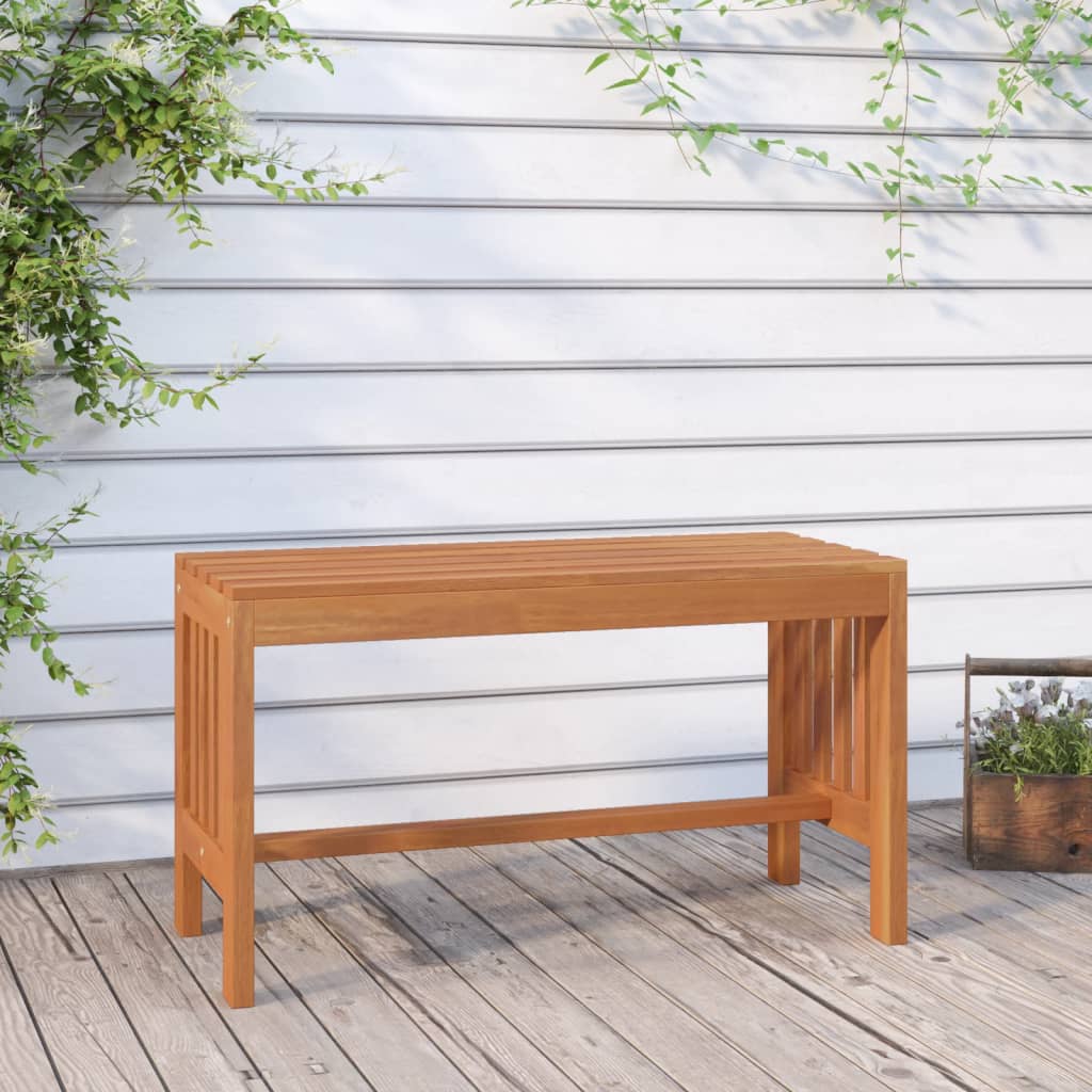 Berkfield Garden Bench 80 cm Solid Wood Eucalyptus