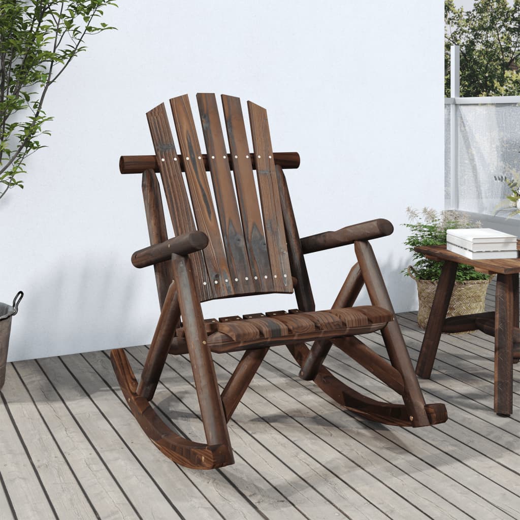 Berkfield Garden Rocking Chair 69x96x101 cm Solid Wood Spruce