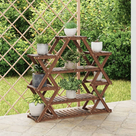 Berkfield Flower Stand 110x25x105 cm Solid Wood Fir