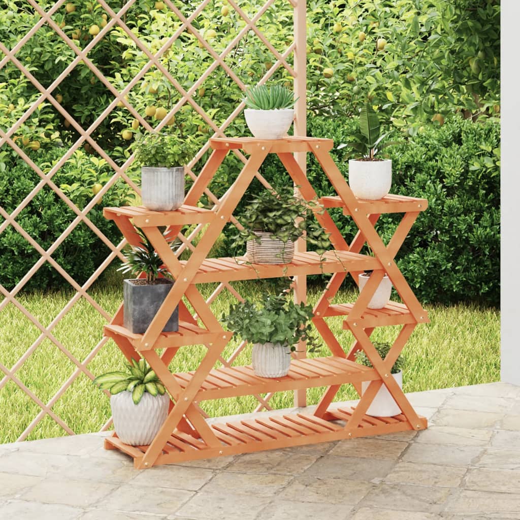 Berkfield Flower Stand 110x25x105 cm Solid Wood Fir